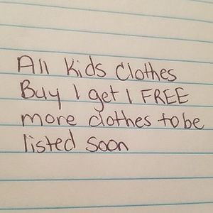 Kids clothes buy 1 get 1 free
